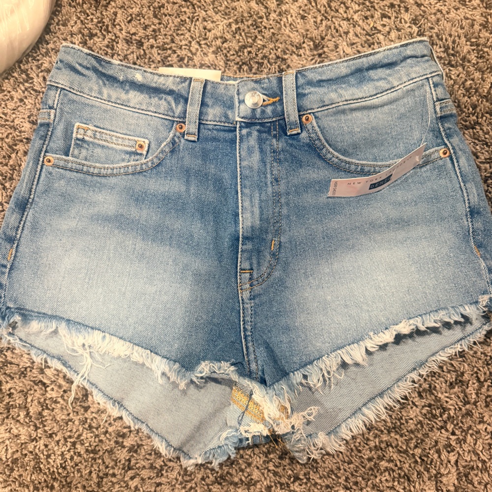 New York Laundry Light Blue Distressed Denim Shorts